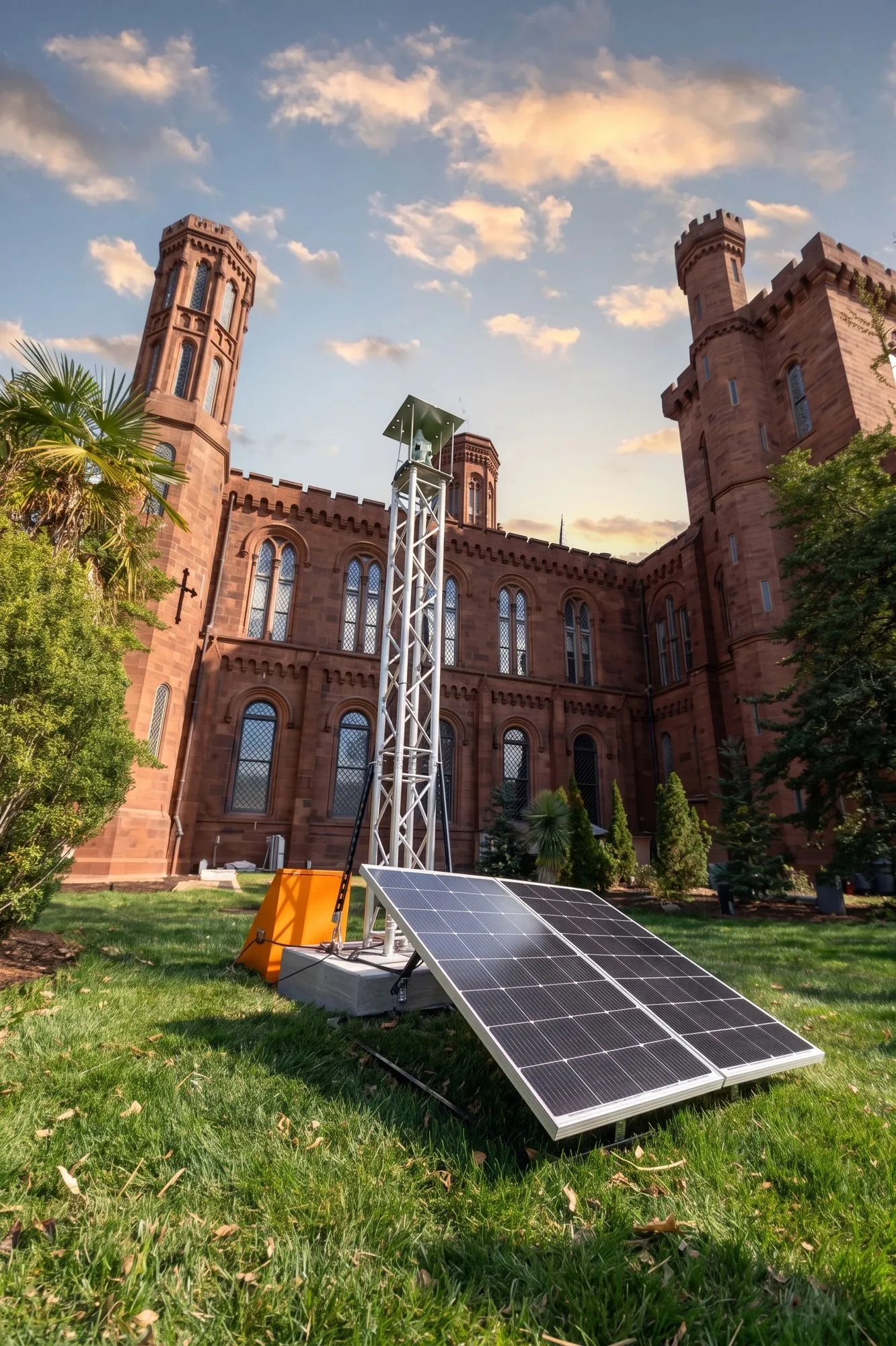 Historic Smithsonian museum facade on the National Mall in Washington, DC