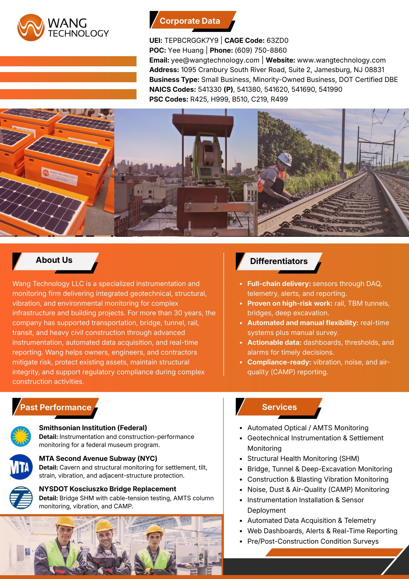 Wang Technology Capability Statement